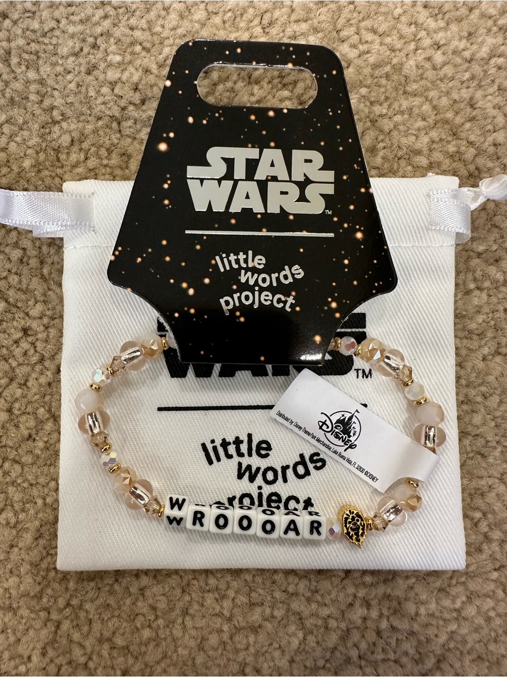 Little Words Project x Star Wars Wookie Beige & Gold Beaded Bracelet